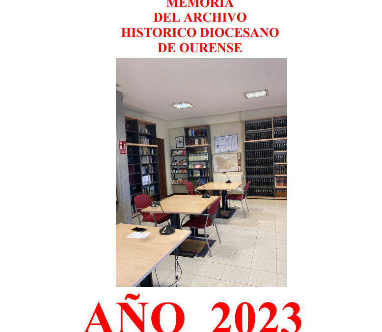 Memoria 2023 del Archivo Histórico Diocesano