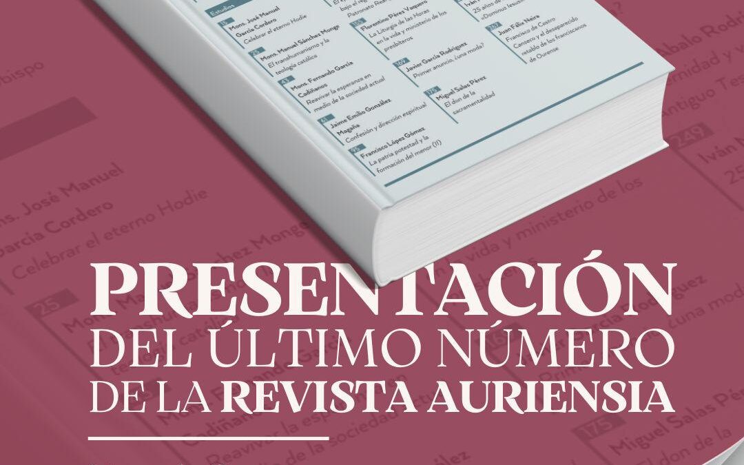 Presentación número 29 (año 2026) de la revista AURIENSIA